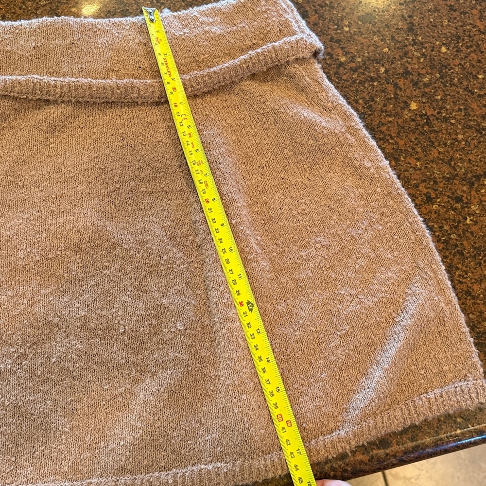 NWOT Cozy Brown Knit Cardigan and Skirt Set - Picture 6 of 6